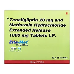 Zita Met 20mg/1000mg Tablet 15